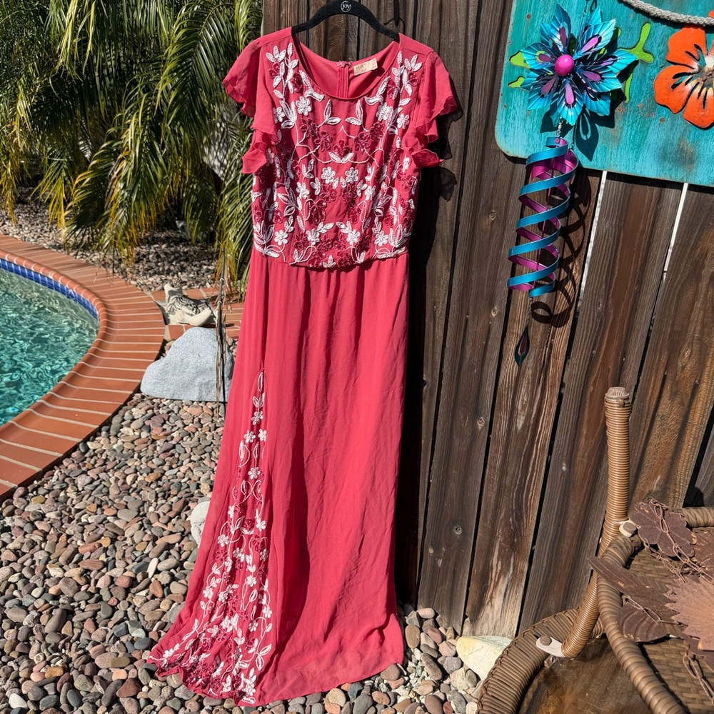 Maya Pink Floral Maxi Dress